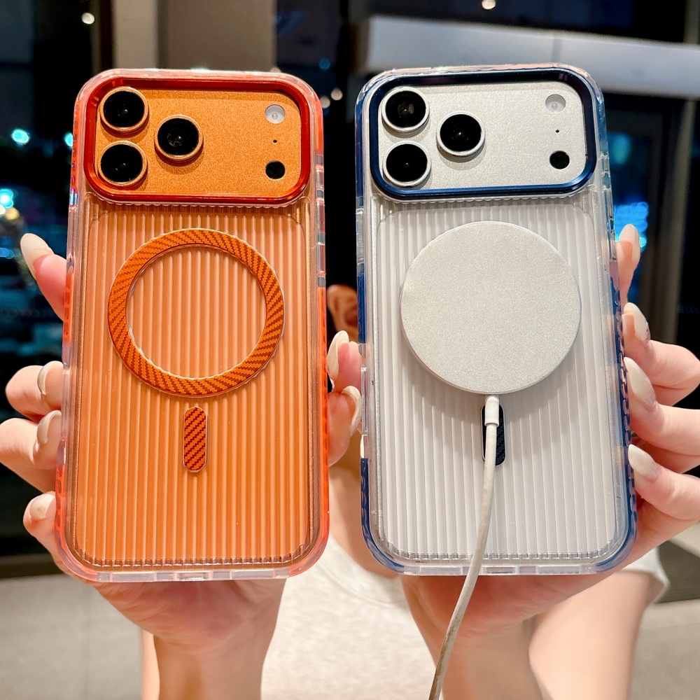 Phone Cases That Cover The Camera - Vertical Stripe For MagSafe Magnetic Phone