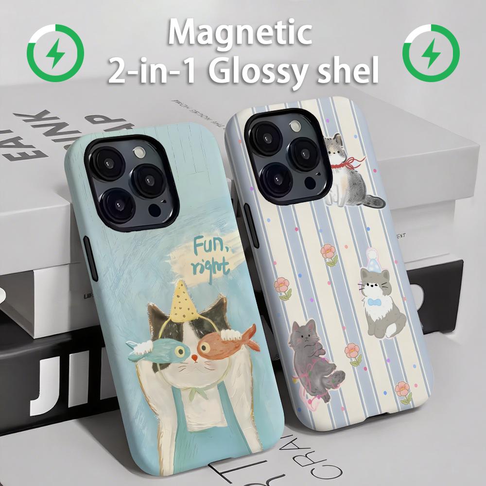 Phone Cases For Iphone 12 Pro Max - Cute cats and dogs Phone Case