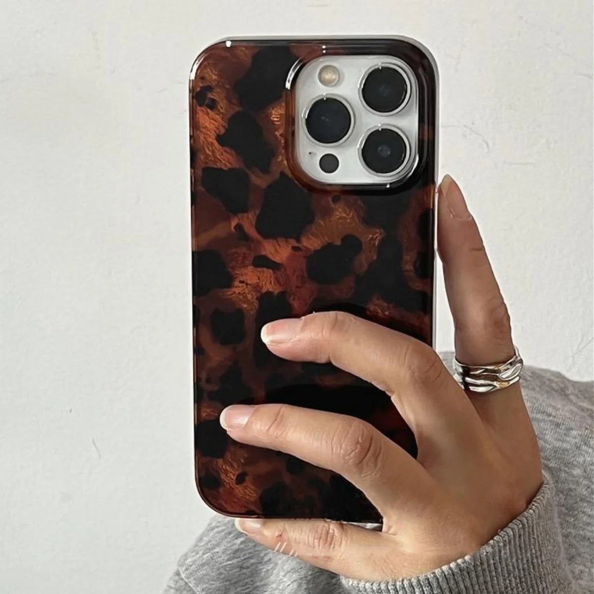 Phone Cases Popular - Retro Amber Texture Laser Phone Case