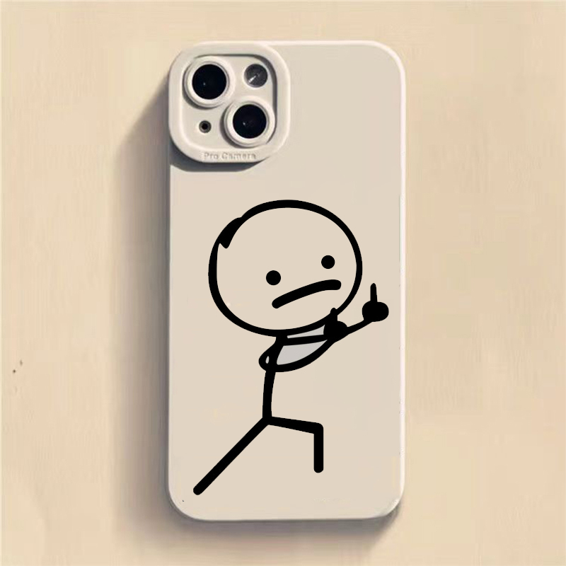 Phone Cases That Cover The Camera - Cute Cartoon Matchman Phone Cases For
