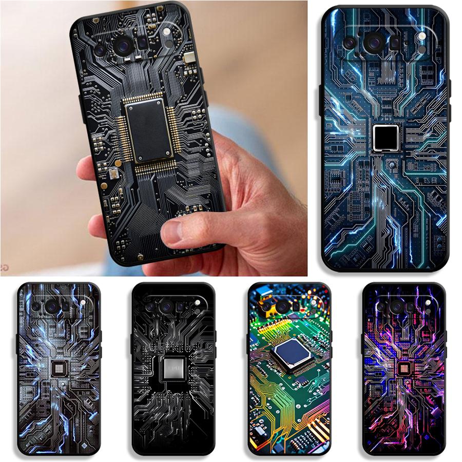 Phone Cases Google Pixel 9 - Retro Circuit Board Funda Phone Cover