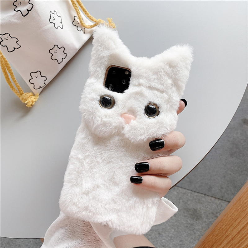 3D Cute Cartoon Cat Furry Plus - Phone Cases For Iphone 12 Pro Max ulasan dan harga