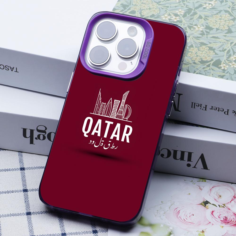 Qatar Flag Purple Translucent  - Phone Cases Qatar ulasan dan harga