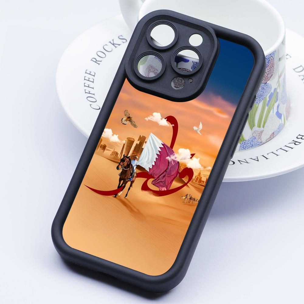 Qatar Flag Thicken TPU Mobile  - Phone Cases Qatar ulasan dan harga