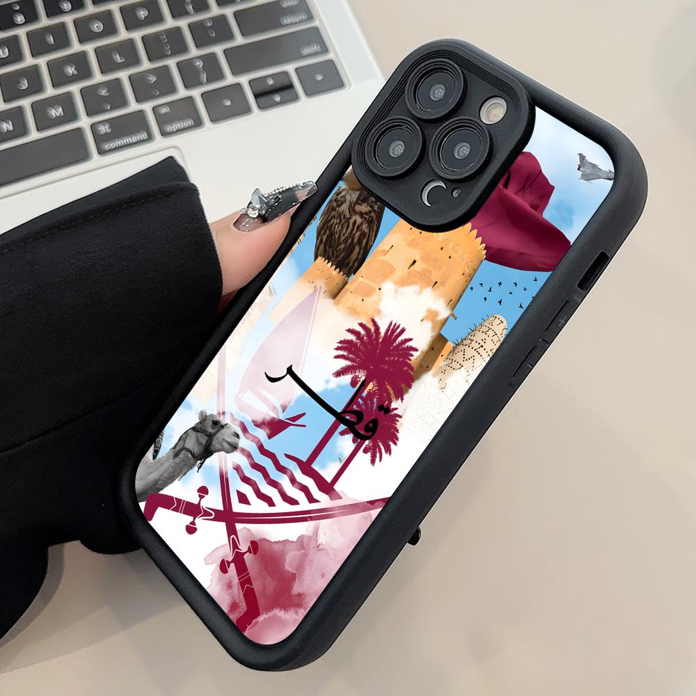Qatar Flag Thicken TPU Mobile  - Phone Cases Qatar ulasan dan harga