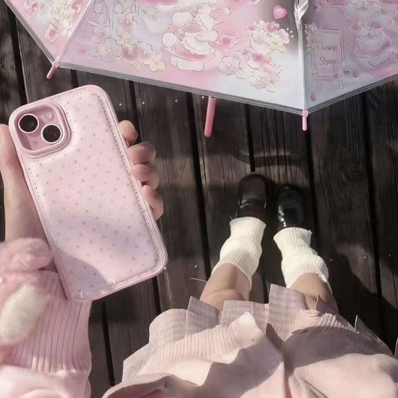 Ins Korean Trendy Cute Pink Po - Phone Cases Leather ulasan dan harga