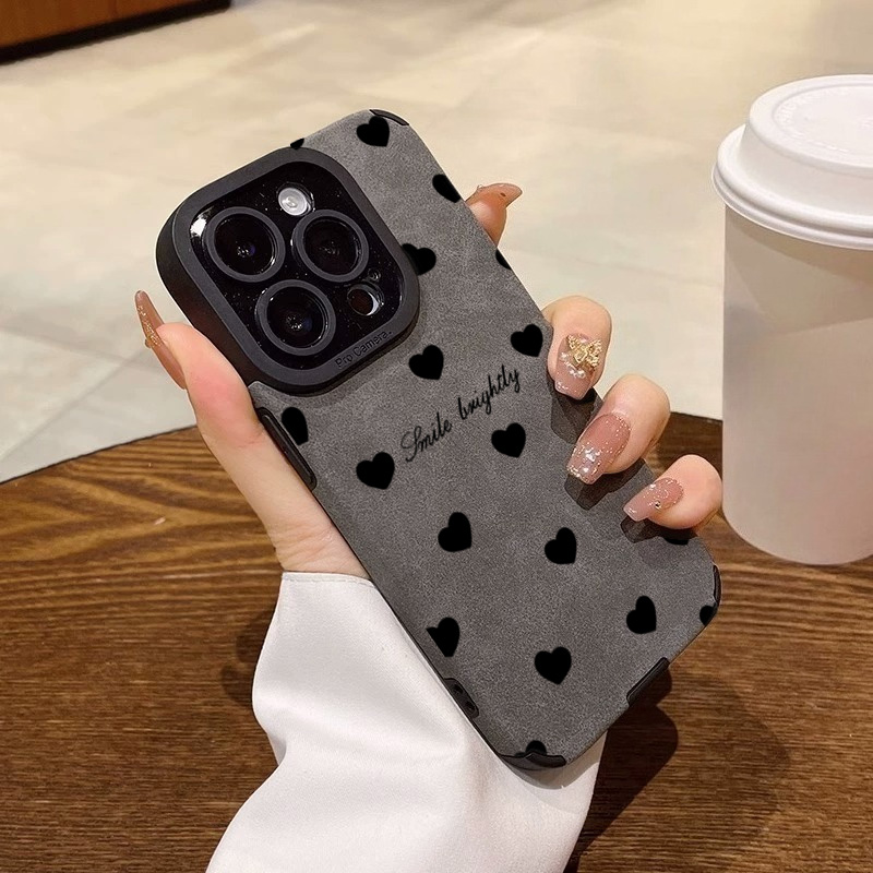 New Luxury Black Love Heart So - Phone Cases Leather ulasan dan harga