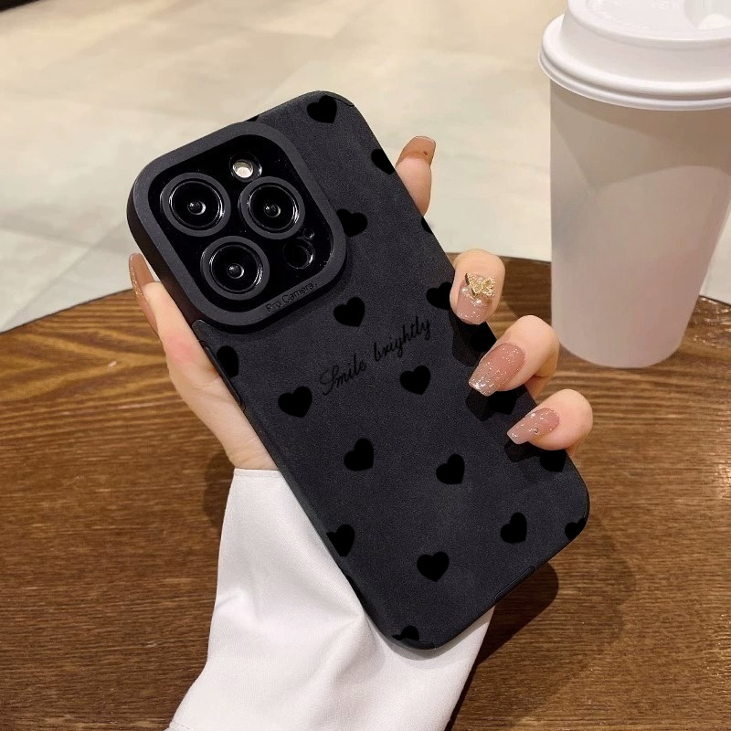 New Luxury Black Love Heart So - Phone Cases Leather ulasan dan harga