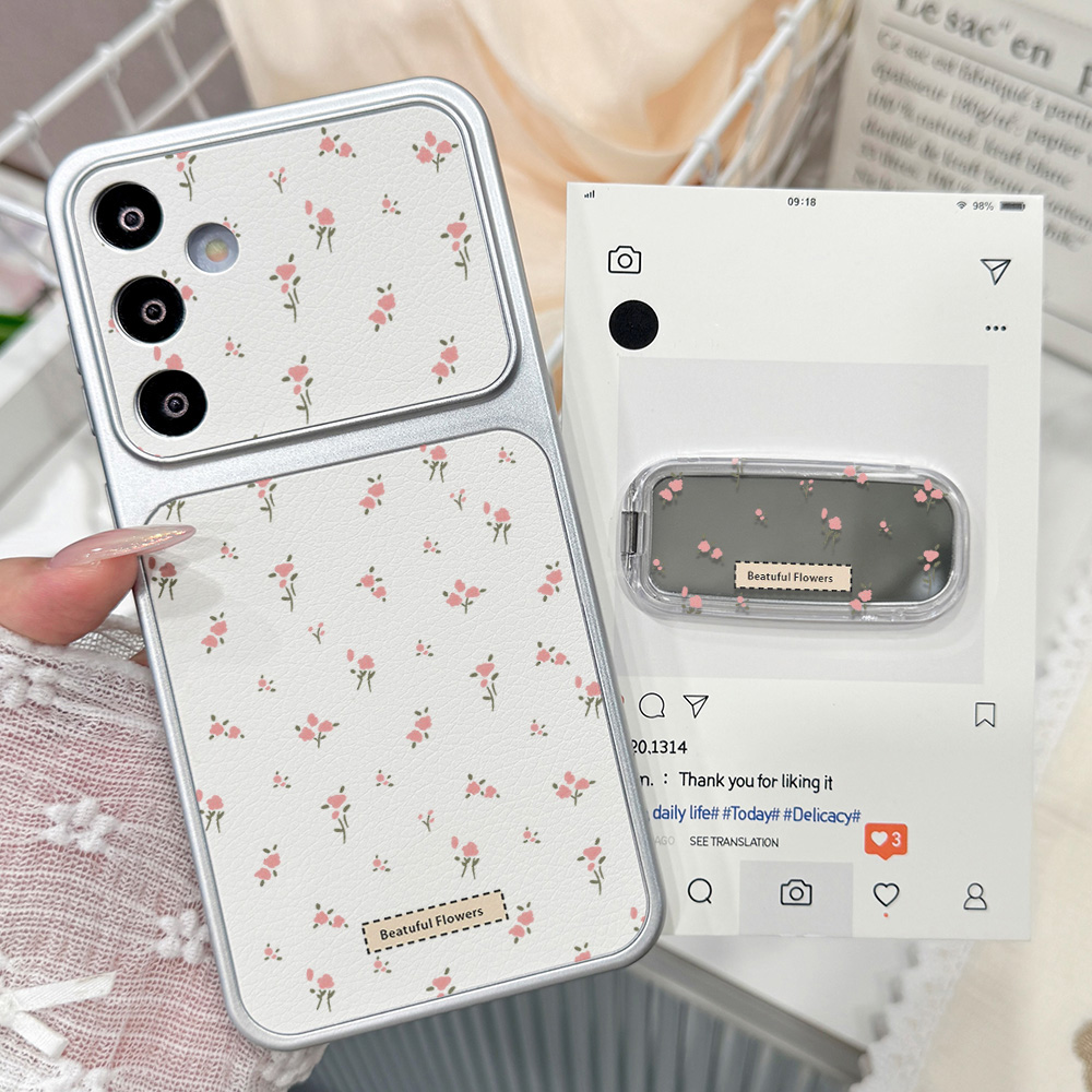 Cute Pink Floral Phone Case Fo - Phone Cases Leather ulasan dan harga