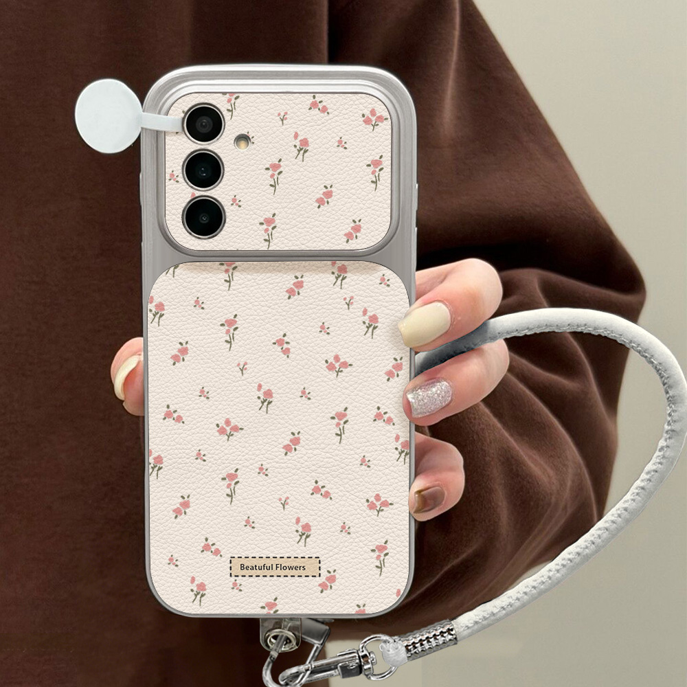 Cute Pink Floral Phone Case Fo - Phone Cases Leather ulasan dan harga