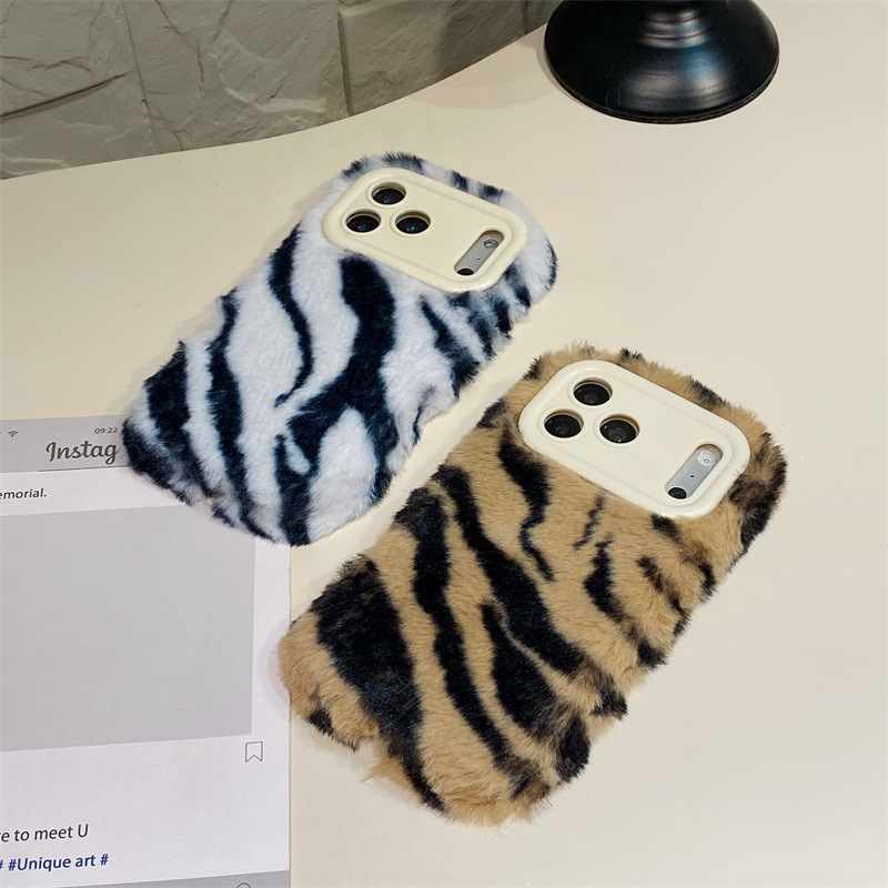 Luxury Zebra Pattern Fluffy Pl - Phone Cases For Iphone 12 Pro Max ulasan dan harga