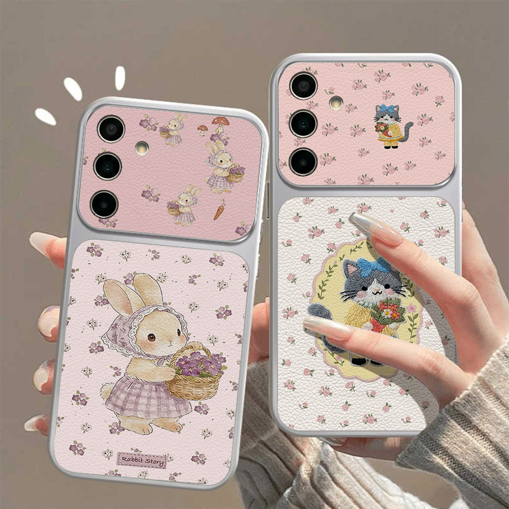 Cute Rabbit Leather Phone Case - Phone Cases Leather ulasan dan harga
