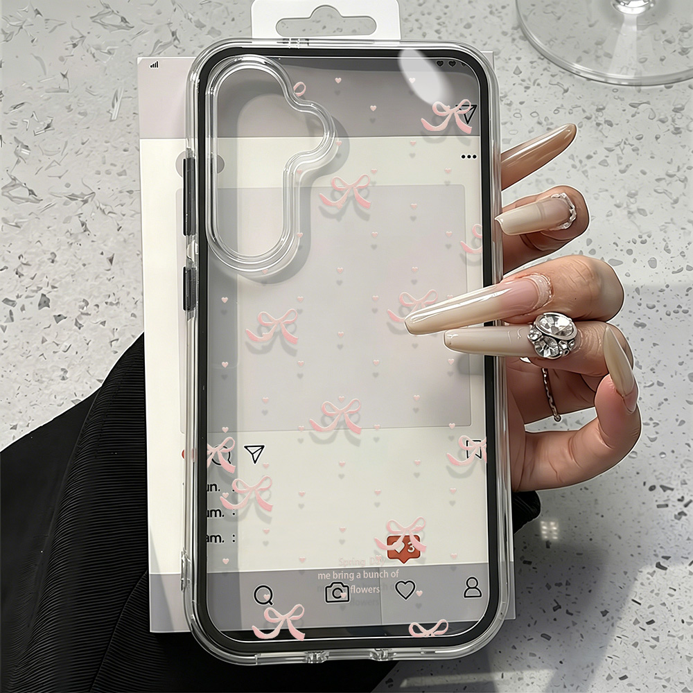 Cute Pink Bow Soft Phone Case  - Phone Cases That Cover The Camera ulasan dan harga