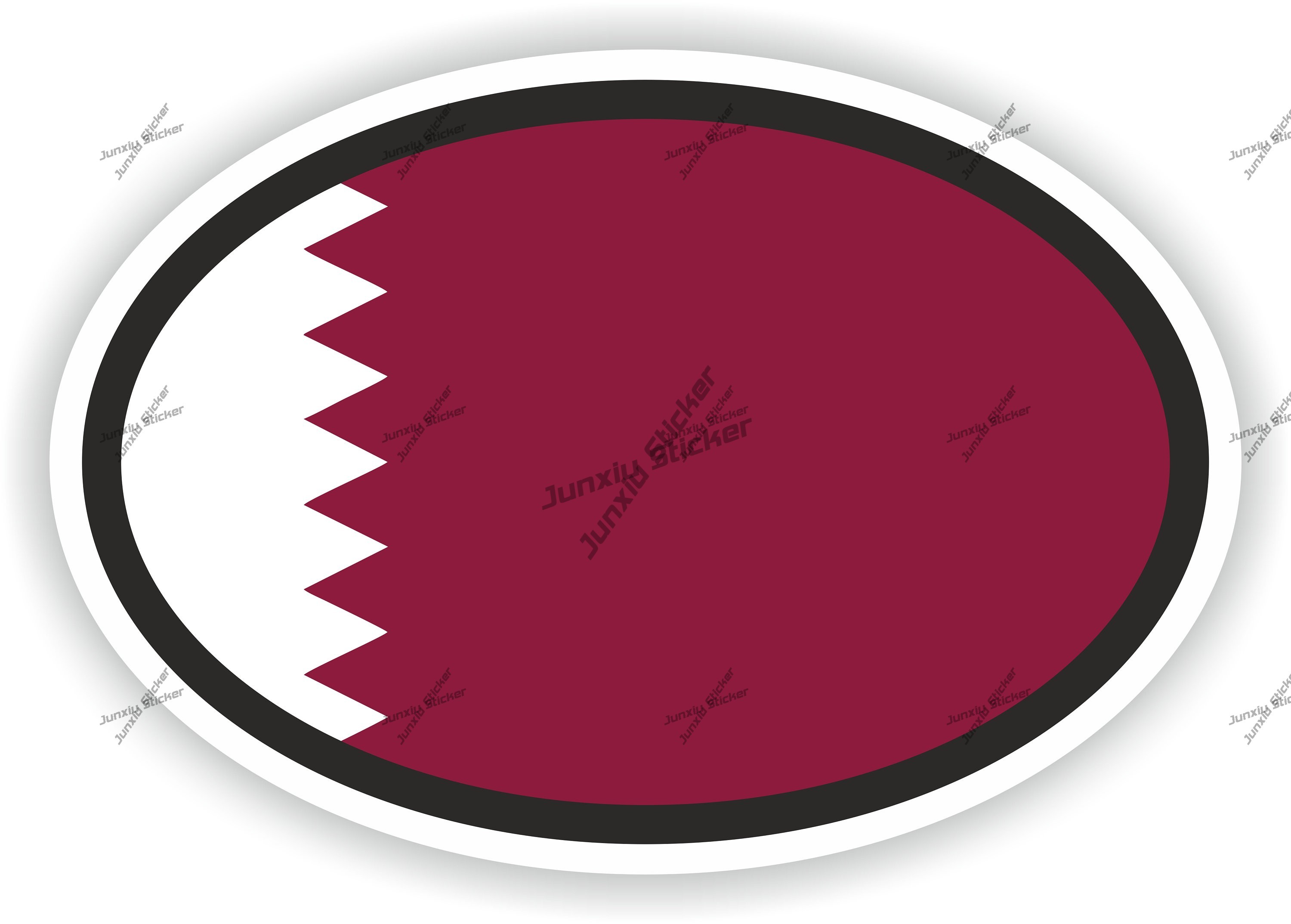 Qatar Flag Oval Sticker Novelt - Phone Cases Qatar ulasan dan harga