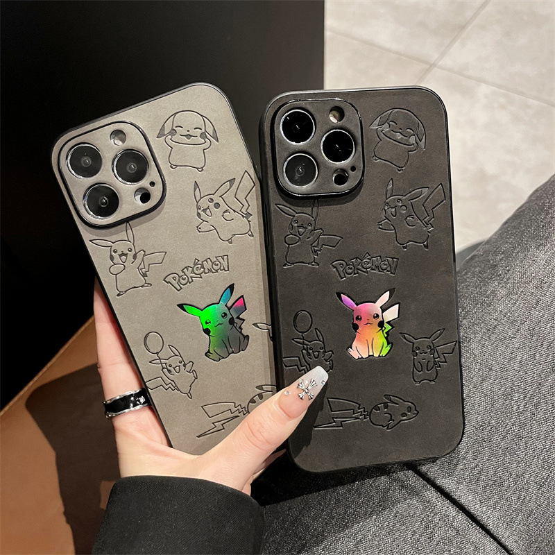 Cartoon Pikachu Faux Leather L - Phone Cases Leather ulasan dan harga