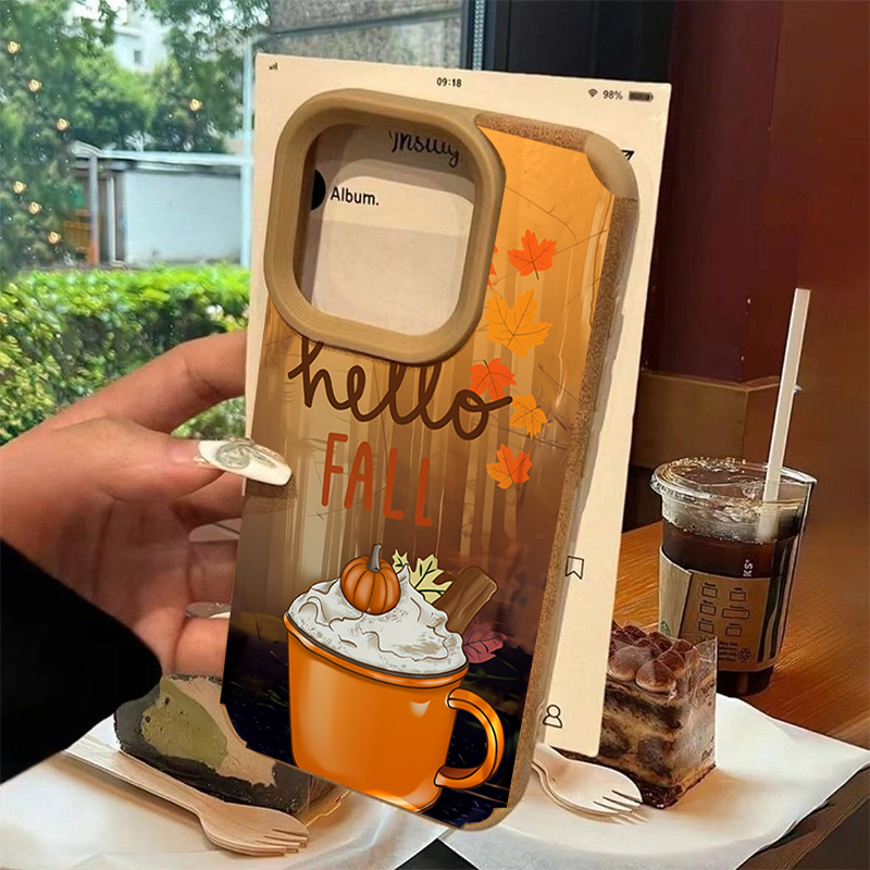 Retro Maple Leaf Fall Coffee P - Phone Cases Leather ulasan dan harga