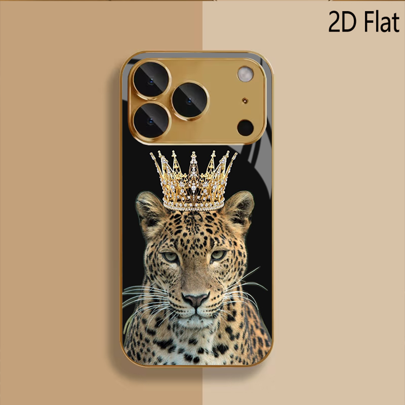 Leopard King Patterned tempere - Phone Cases That Cover The Camera ulasan dan harga