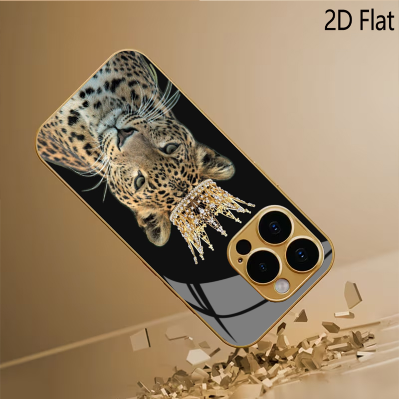 Leopard King Patterned tempere - Phone Cases That Cover The Camera ulasan dan harga