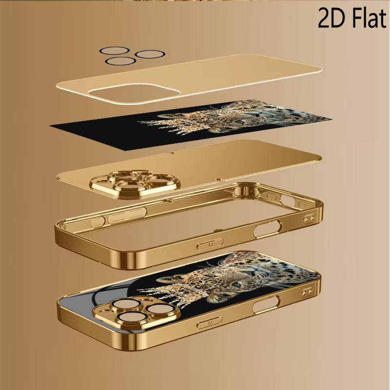 Leopard King Patterned tempere - Phone Cases That Cover The Camera ulasan dan harga