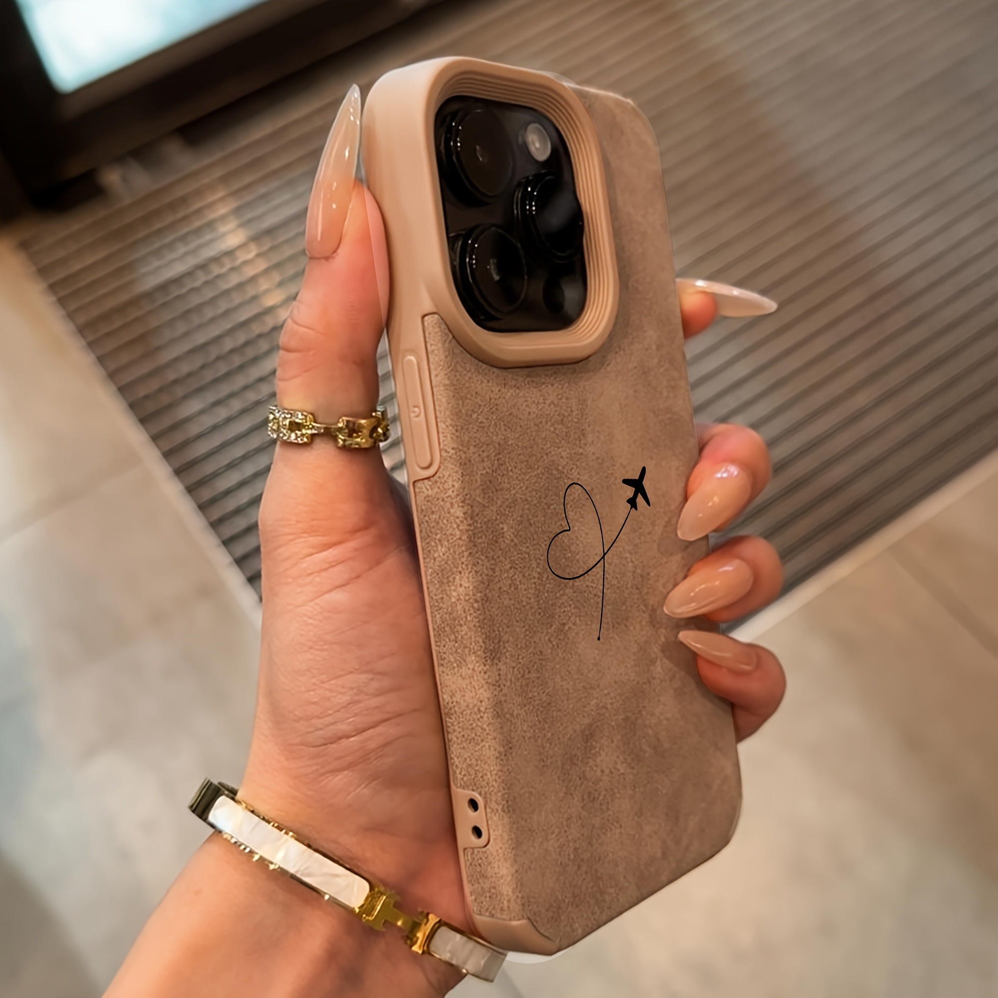 Airplane Route Love Heart Desi - Phone Cases Leather ulasan dan harga
