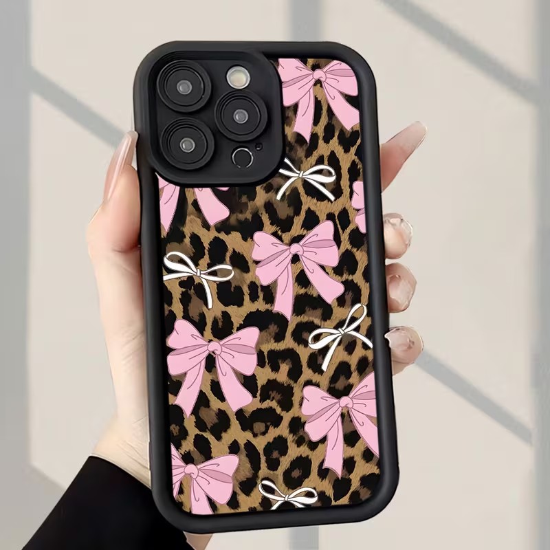 Leopard Print Bow Phone Case F - Phone Cases For Iphone 12 Pro Max ulasan dan harga