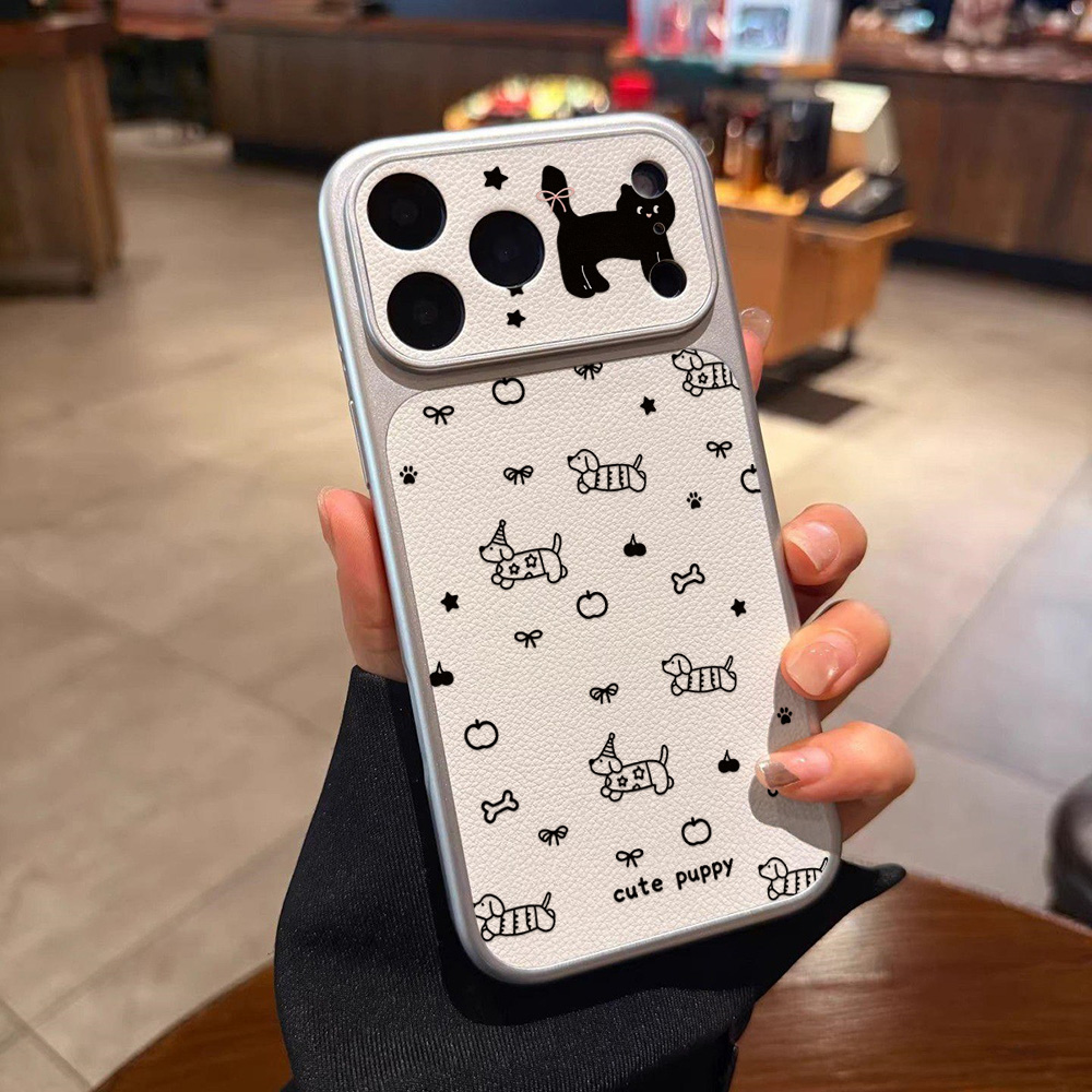 Cute Puppy Leather Phone Case  - Phone Cases That Cover The Camera ulasan dan harga