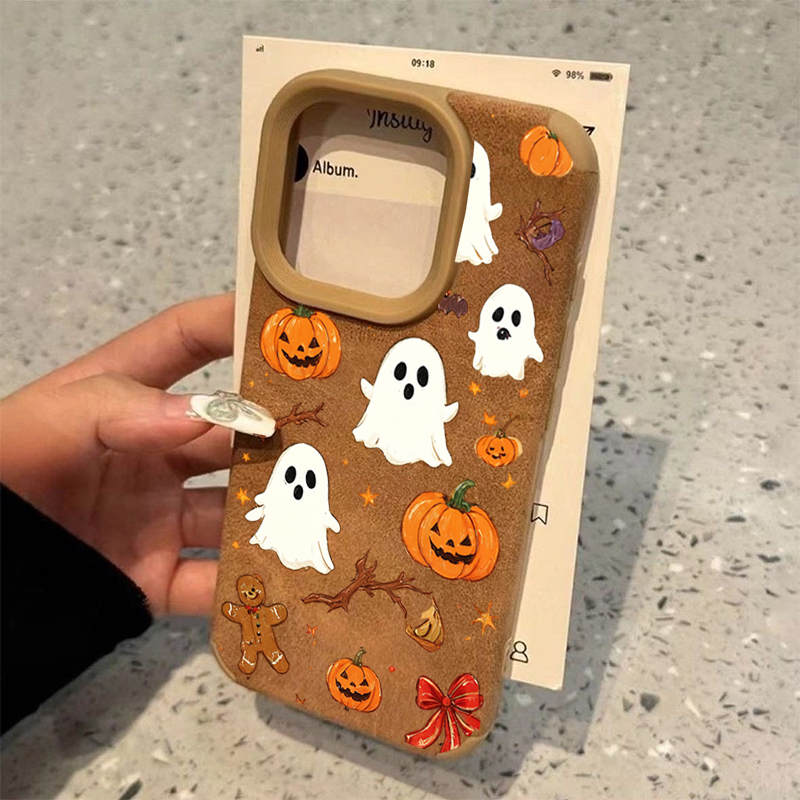 Halloween Cute Pumpkin Ghost P - Phone Cases Leather ulasan dan harga