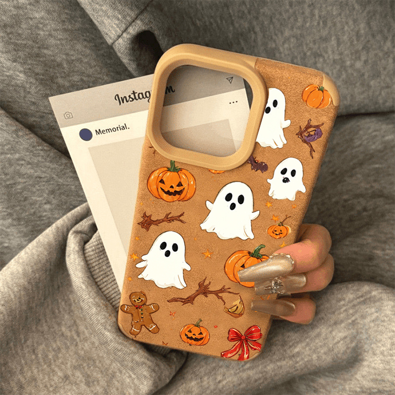 Halloween Cute Pumpkin Ghost P - Phone Cases Leather ulasan dan harga