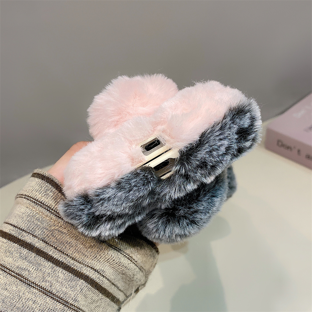 Cute Rabbit Ears Fluffy Stand  - Phone Cases That Cover The Camera ulasan dan harga