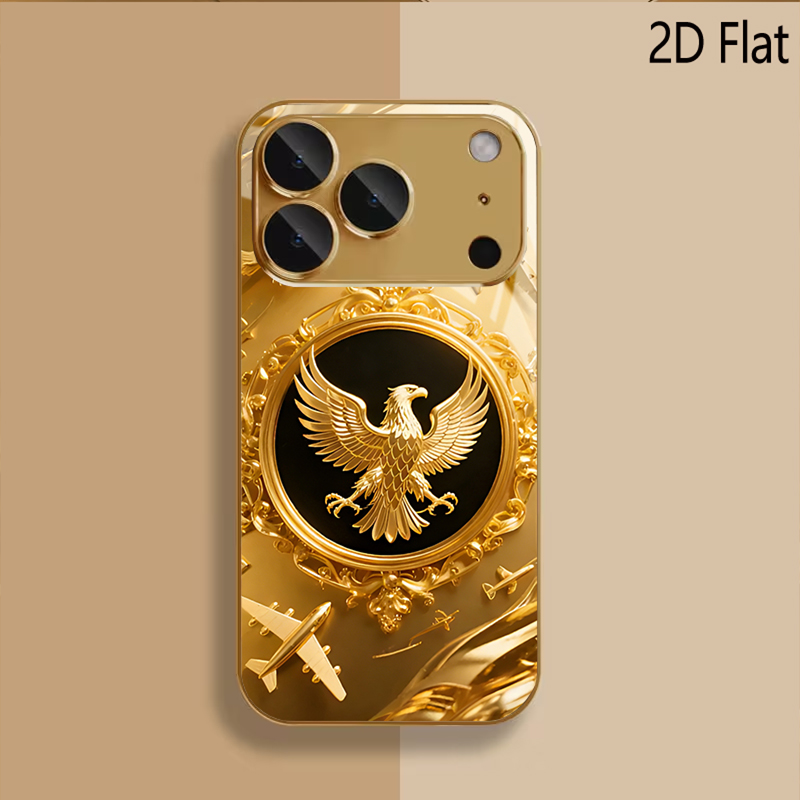 Golden Wing Patterned tempered - Phone Cases That Cover The Camera ulasan dan harga