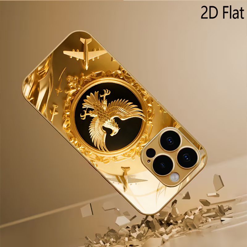 Golden Wing Patterned tempered - Phone Cases That Cover The Camera ulasan dan harga