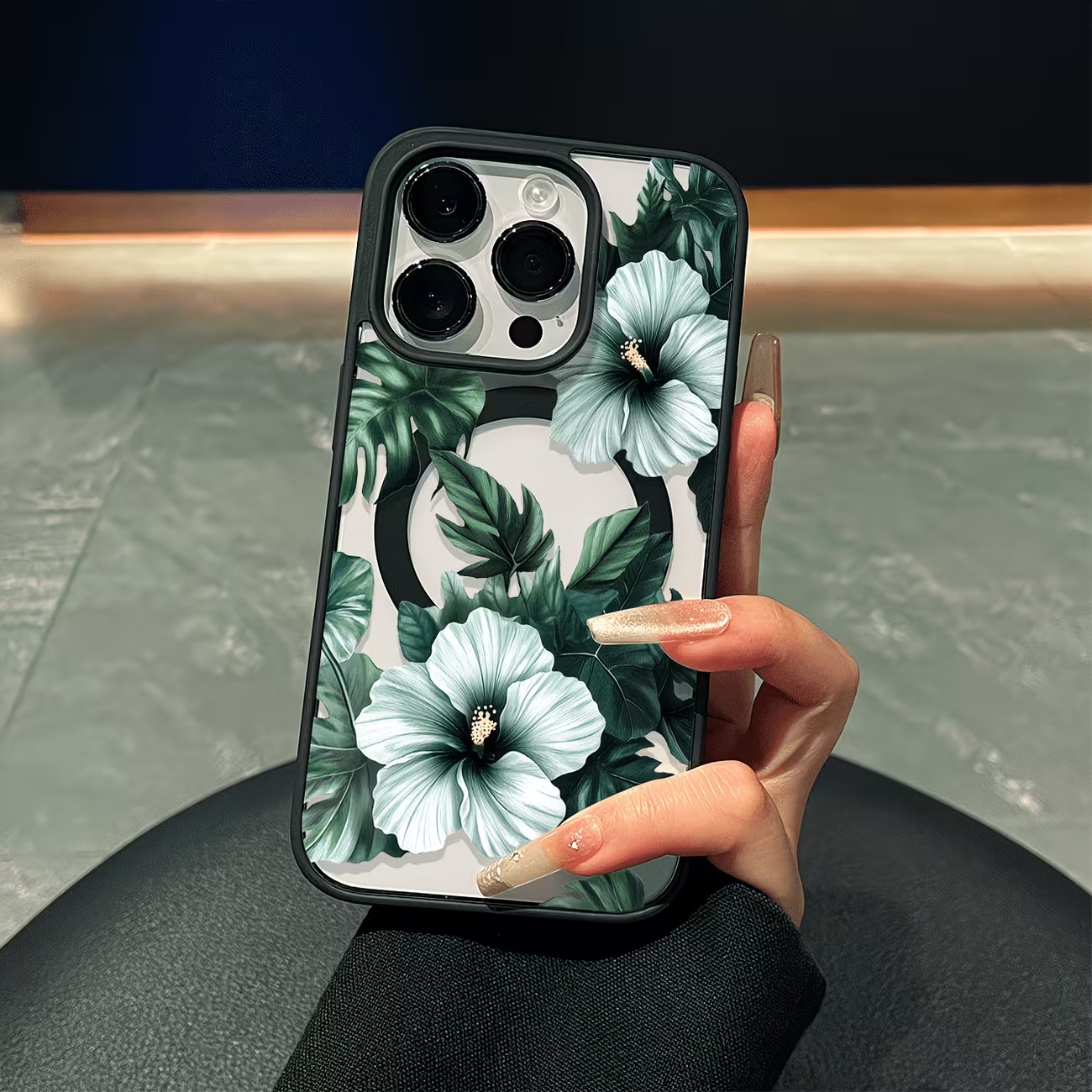 Green Floral Print Phone Case  - Phone Cases Green ulasan dan harga