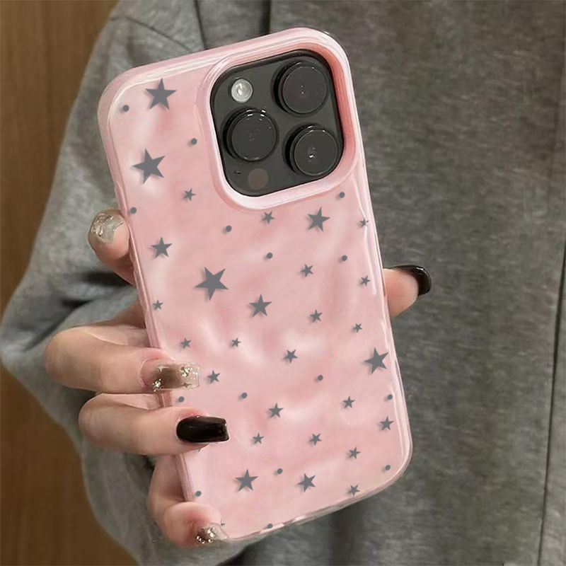 Minimalist Gray-Blue Star Wave - Phone Cases Green ulasan dan harga