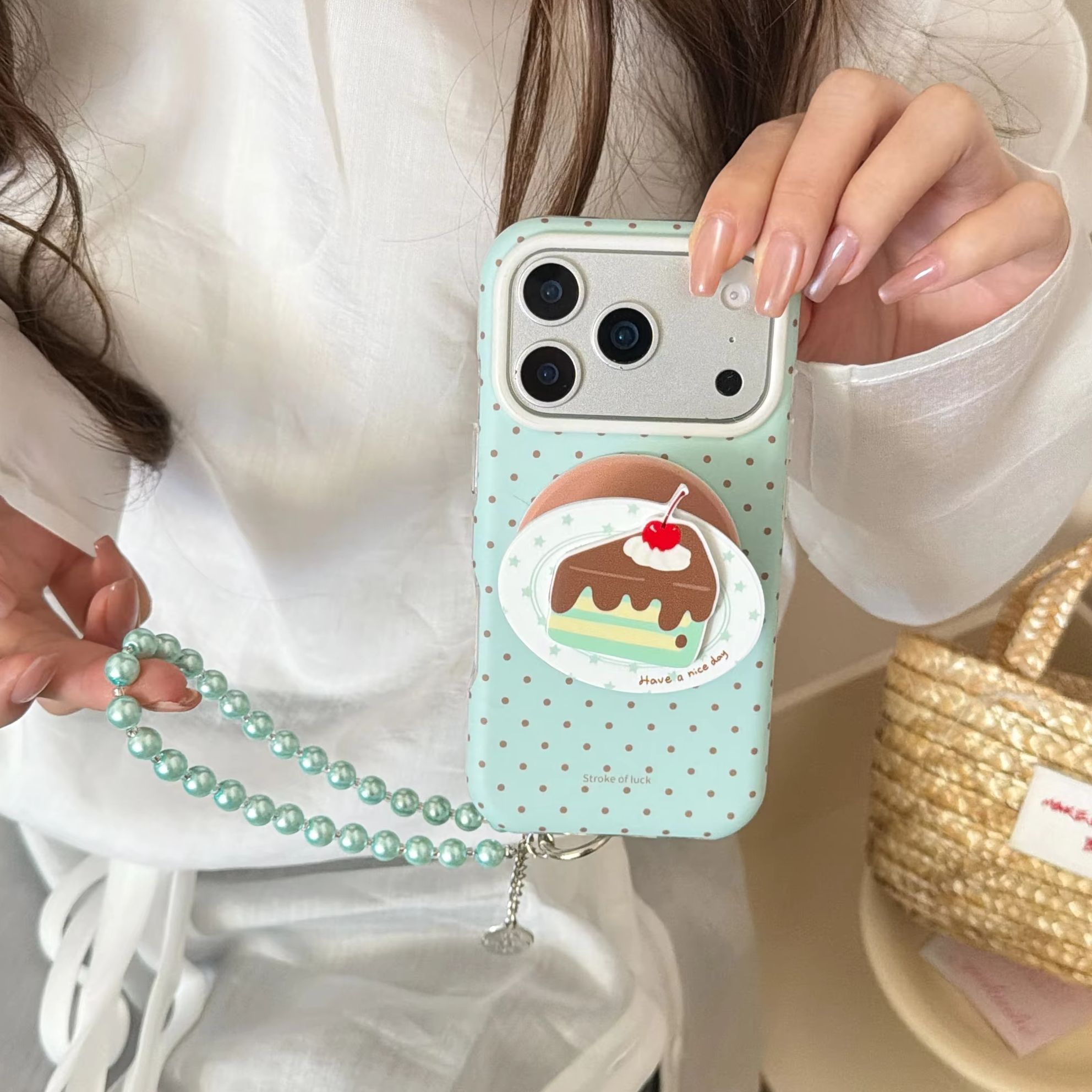 Simple Fashion Star Polka Dot  - Phone Cases Green ulasan dan harga