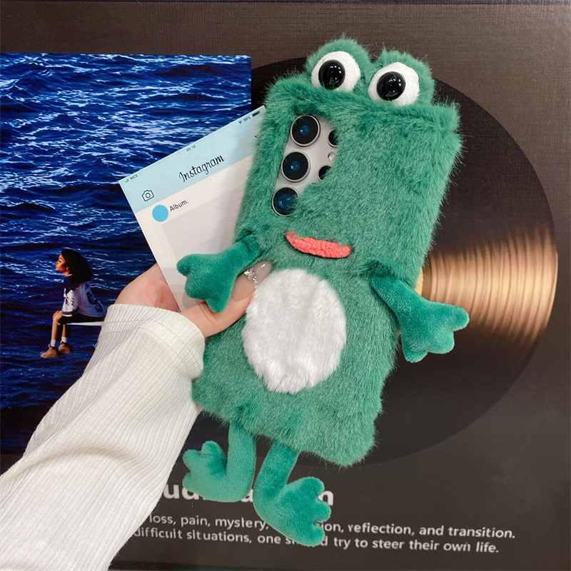 Plush Frog Phone Case, Cute Gr - Phone Cases Samsung Galaxy ulasan dan harga